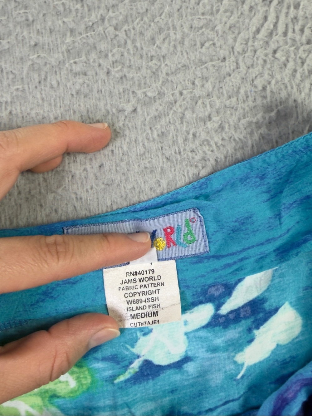 Jams World Tank Top Womens Medium Blue Island Fish AOP Tropical Straps Rayon - Picture 5 of 9